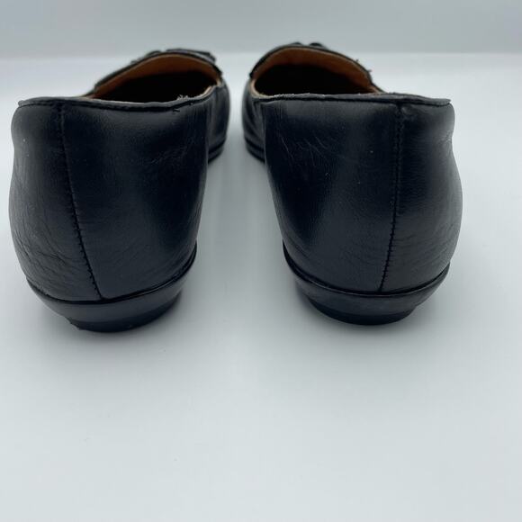 Sofft Black w White Tassel Animal Print Leather Bryce Loafer Size 6 M - Picture 9 of 16